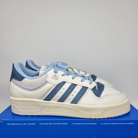 New Adidas Rivalry Low 86 'Off White Clear Sky Pony-Hair' Men's Shoes Size 11 - Picture 3 of 8